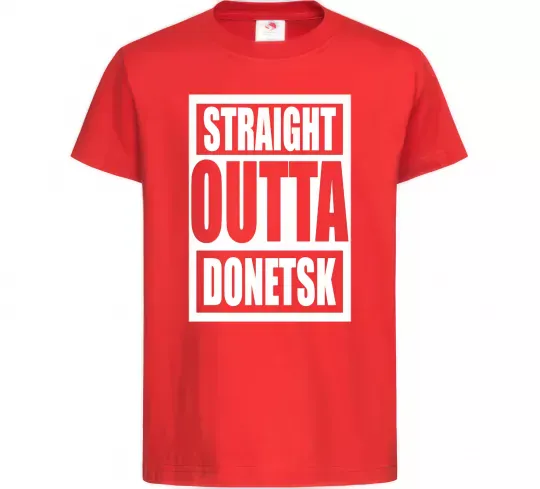Детская футболка Straight outta Donetsk Красный фото