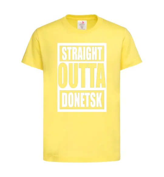 Дитяча футболка Straight outta Donetsk Лимонний фото
