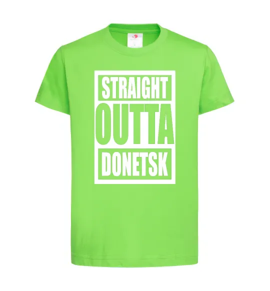 Дитяча футболка Straight outta Donetsk Лаймовий фото