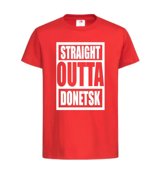 Дитяча футболка Straight outta Donetsk Червоний фото