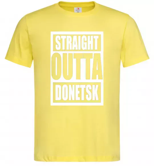 Чоловіча футболка Straight outta Donetsk Лимонний фото