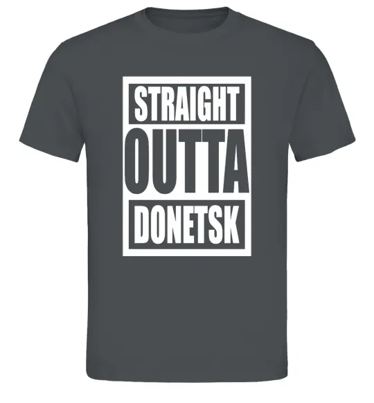 Чоловіча футболка Straight outta Donetsk Графіт фото