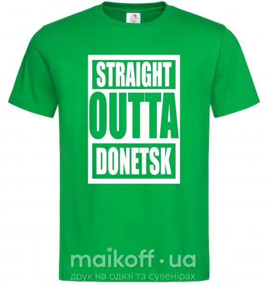Мужская футболка Straight outta Donetsk Зеленый фото