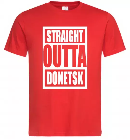 Чоловіча футболка Straight outta Donetsk Червоний фото