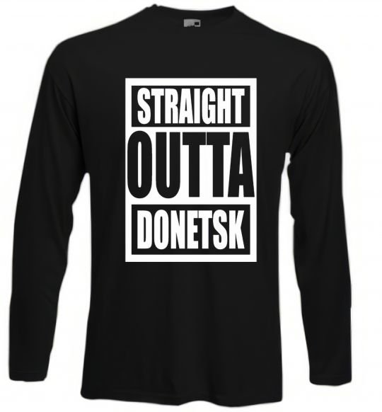 Реглан Straight outta Donetsk Черный фото