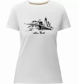 Женская премиум футболка New York New York Черный фото