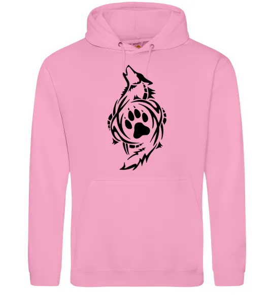 Мужская толстовка (худи) Вовк символ Розовый фото