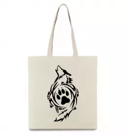 Эко-сумка Вовк мозаїка Черный фото