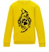 Детский Свитшот Вовк символ Солнечно желтый фото
