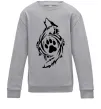 Детский Свитшот Вовк символ Серый меланж фото