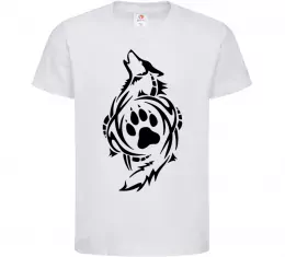 Детская футболка Смішний вовк Белый фото