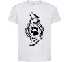 Дитяча футболка Вовк символ Білий фото