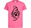 Дитяча футболка Вовк символ Яскраво-рожевий фото