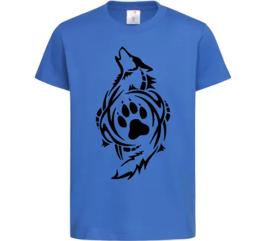 Дитяча футболка Вовк символ Яскраво-синій фото