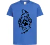 Дитяча футболка Вовк символ Яскраво-синій фото