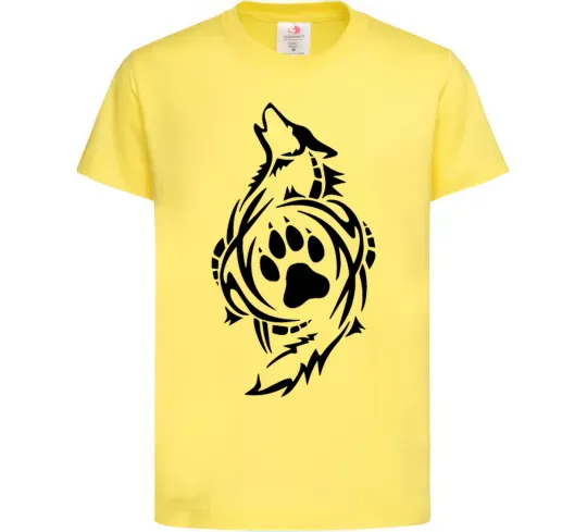 Дитяча футболка Вовк символ Лимонний фото
