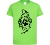 Дитяча футболка Вовк символ Лаймовий фото