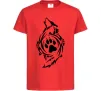 Дитяча футболка Вовк символ Червоний фото