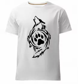 Мужская премиум футболка Alpha wolf Черный фото