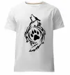 Мужская премиум футболка Вовк символ Белый фото