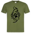 Чоловіча футболка Вовк символ Оливковий фото