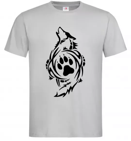 Чоловіча футболка Вовк символ Сірий фото