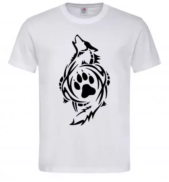 Чоловіча футболка Вовк символ Білий фото