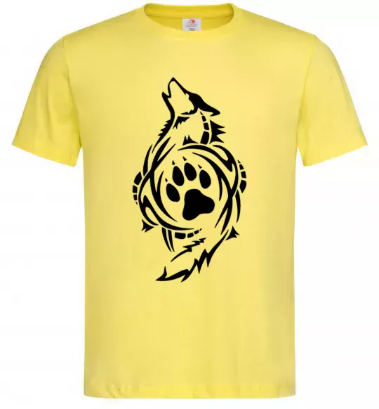 Чоловіча футболка Вовк символ Лимонний фото