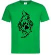 Чоловіча футболка Вовк символ Зелений фото