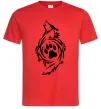 Чоловіча футболка Вовк символ Червоний фото