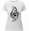 Жіноча преміум футболка Вовк символ Білий фото