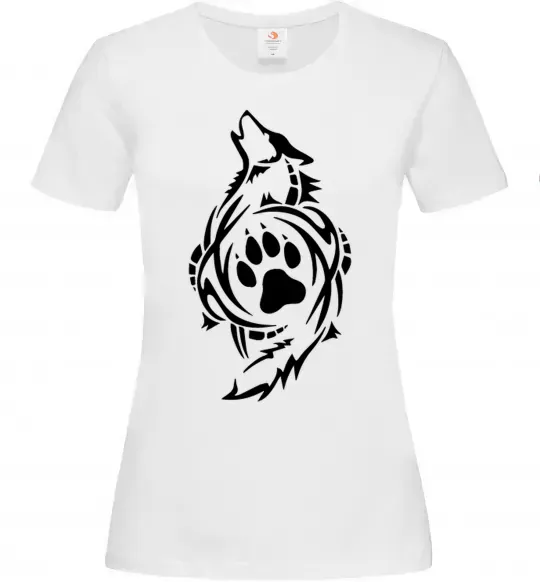 Жіноча футболка Вовк символ Білий фото