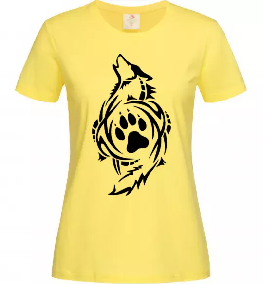Жіноча футболка Вовк символ Лимонний фото