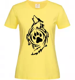 Женская футболка Вовк голова Черный фото