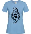 Жіноча футболка Вовк символ Блакитний фото