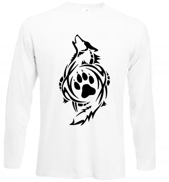 Лонгслив Вовк символ Белый фото