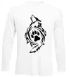 Лонгслив Вовк символ Белый фото