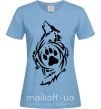 Жіноча футболка Волк символ Блакитний фото