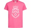 Дитяча футболка Лев король Яскраво-рожевий фото