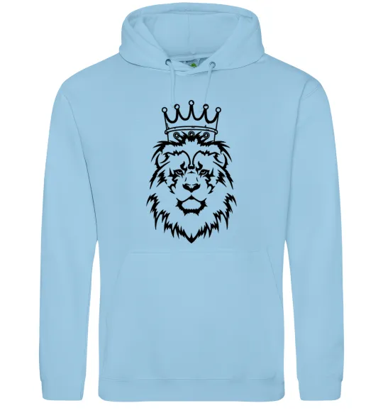 Чоловіча толстовка (худі) Лев король Блакитний фото