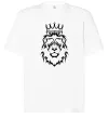 Футболка Оверсайз Лев король Білий фото