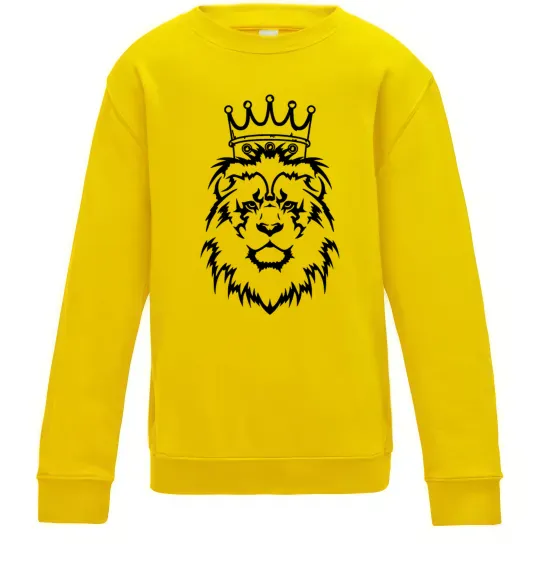 Детский Свитшот Лев король Солнечно желтый фото
