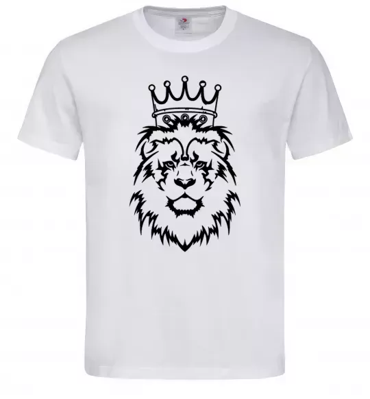 Мужская футболка Лев король Белый фото