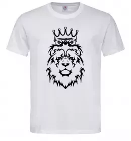 Мужская футболка Лев король Белый фото