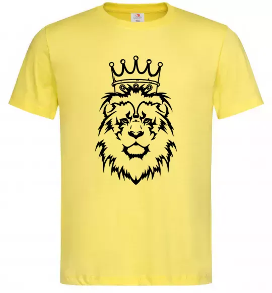 Мужская футболка Лев король Лимонный фото