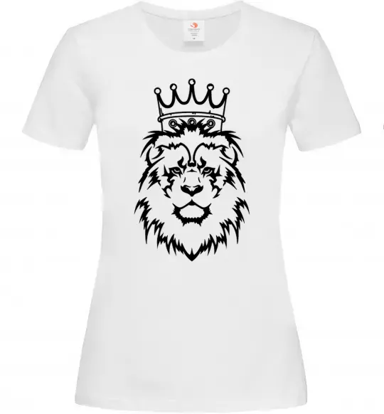 Жіноча футболка Лев король Білий фото