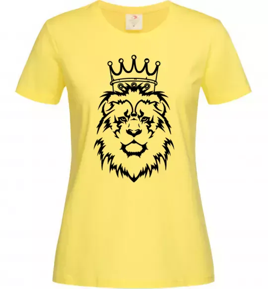 Жіноча футболка Лев король Лимонний фото