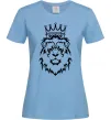 Жіноча футболка Лев король Блакитний фото