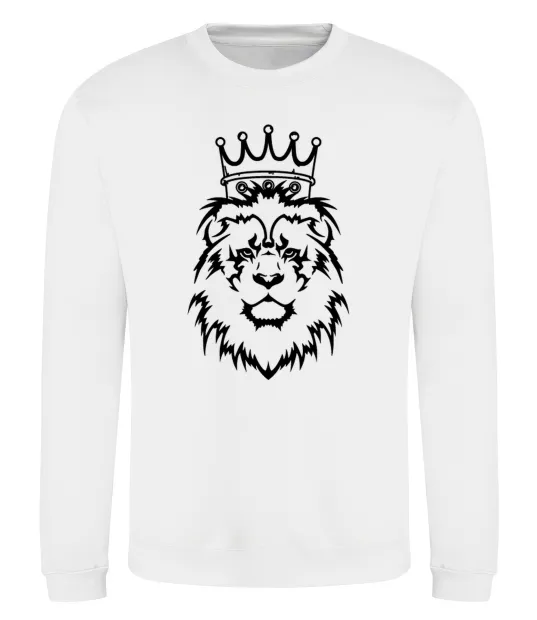 Свитшот Лев король Белый фото