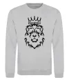 Свитшот Лев король Серый меланж фото